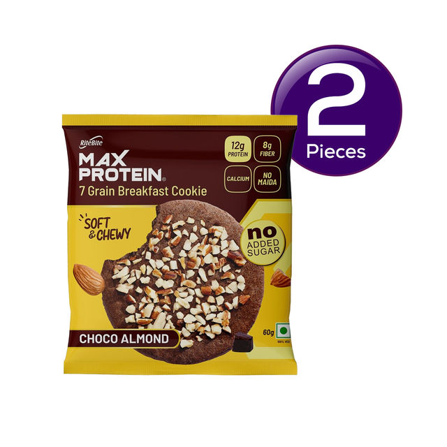 RiteBite Max Protein Sugar Free Choco Almond Cookies 60 g Combo