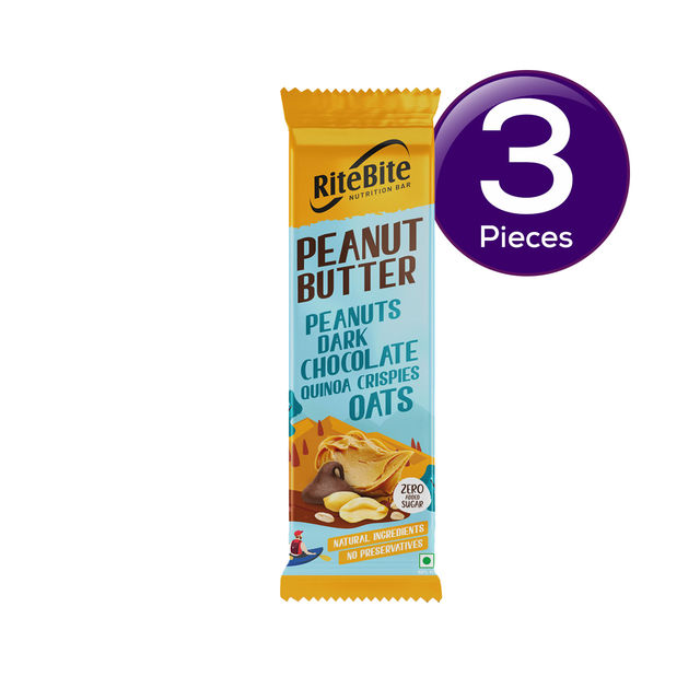 RiteBite Peanut Butter 4g Protein Energy Bar 40 g Combo