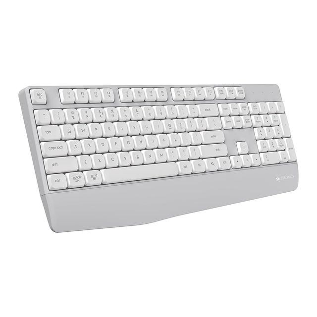 Zebronics Companion 202 Wireless Keyboard & Mouse Combo | Copilot Ai Key | 4 Button Mouse | White