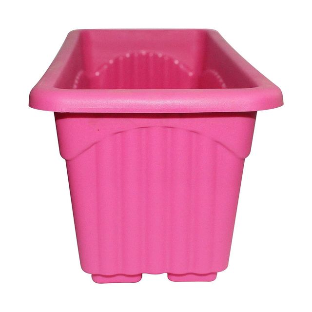 Go Hooked Multicolor Plastic Rectangular Planters For Plants | Set Of 6