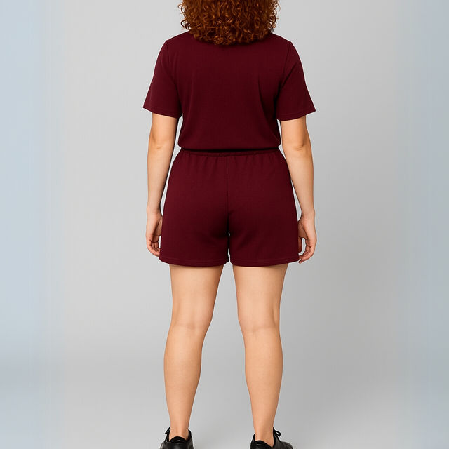EQL Women's Pure Cotton Shorts | Maroon - S