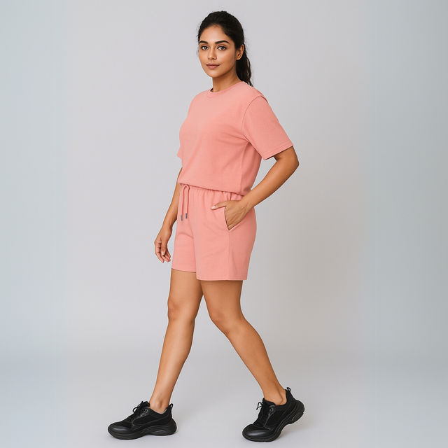 EQL Women's Pure Cotton Shorts | Coral - M