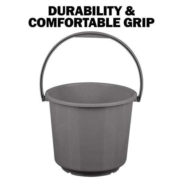 Kuber Industries Plastic Bucket for Cleaning & Storage|Plain Bucket|5 L|Pack of 2|Multi