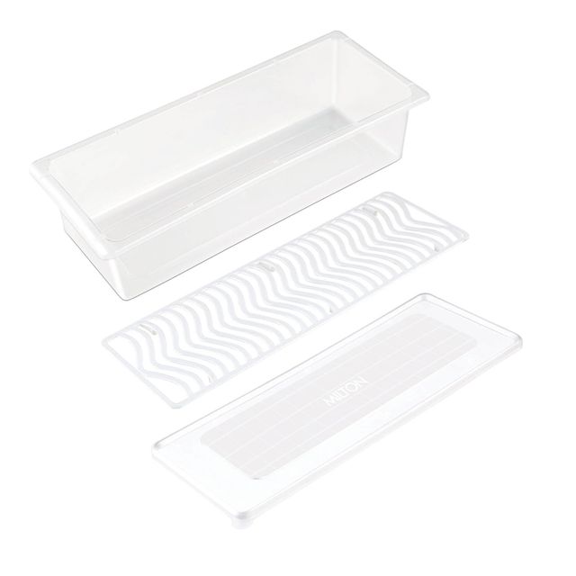 Milton Cryo Fridge Storage Container Set Of 6 | Vinyl Stickers & Removable Drain Plate |1500Ml
