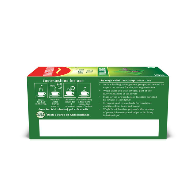 Wagh Bakri Tulsi Basil Green Tea