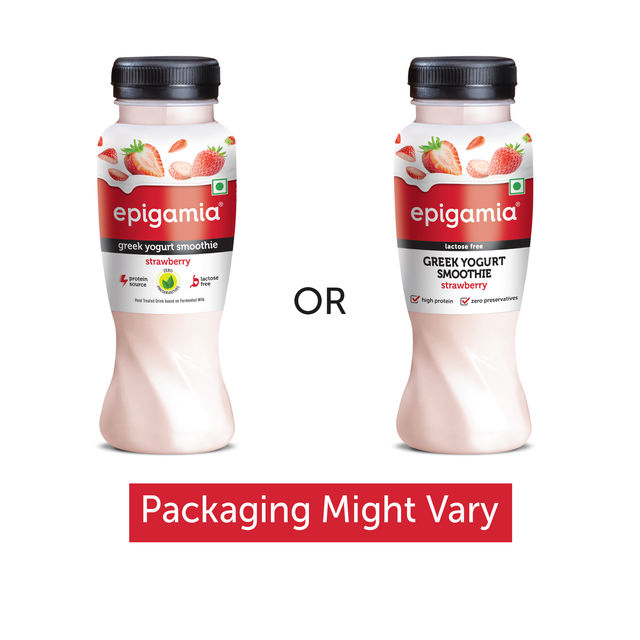 Epigamia Greek Yogurt Smoothie- Strawberry 180 ml Combo