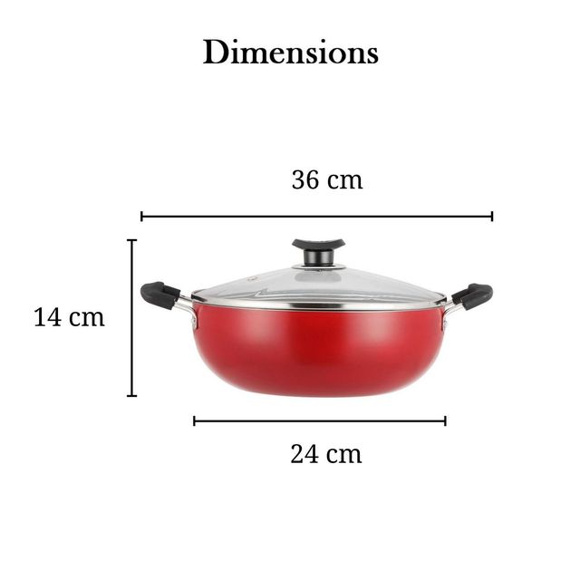 Vinod Inducto Deep Kadahi With Lid (24 Cm)