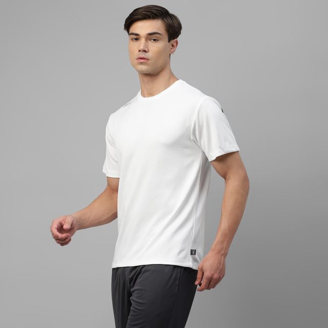 Dida Men's Dry Fit Sports T-Shirt | Comfortable and Stretchable | White | XL