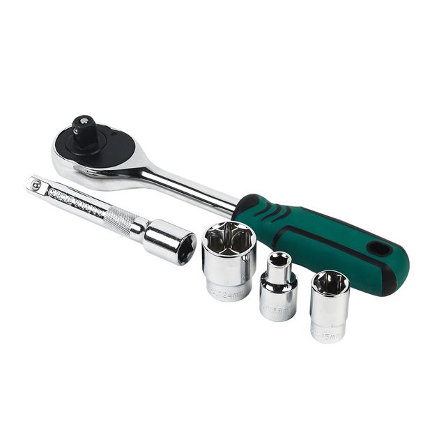 Spartan 12 In 1 Heavy Duty Socket Set 1/2" Chrome Vanadium Steel Ratchet Socket Wrench Spanner
