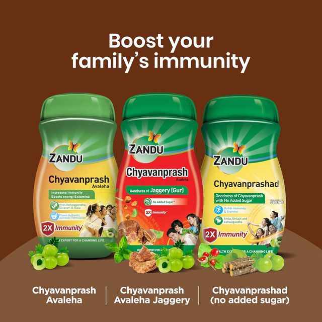 Zandu Jaggery Chyawanprash Avaleha, Made with Jaggery (Gur), No added Sugar