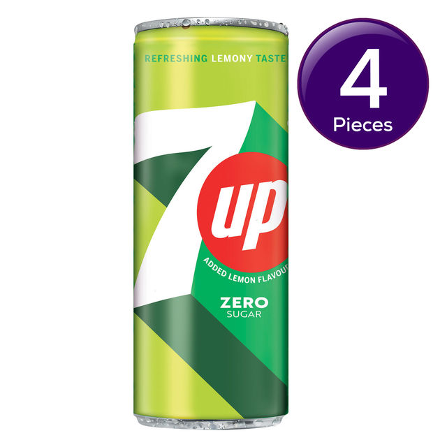 7Up Zero Sugar Soft Drink Can 330 ml Combo