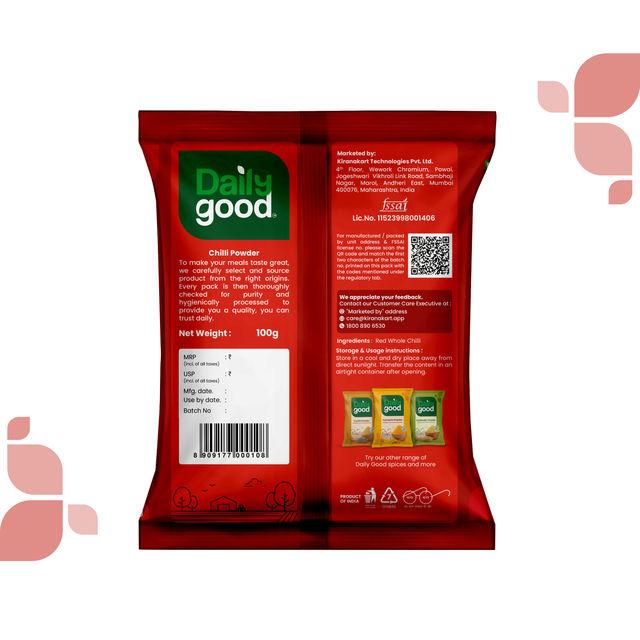 Daily Good Red Chilli/Lal Mirch Powder 100 g Combo