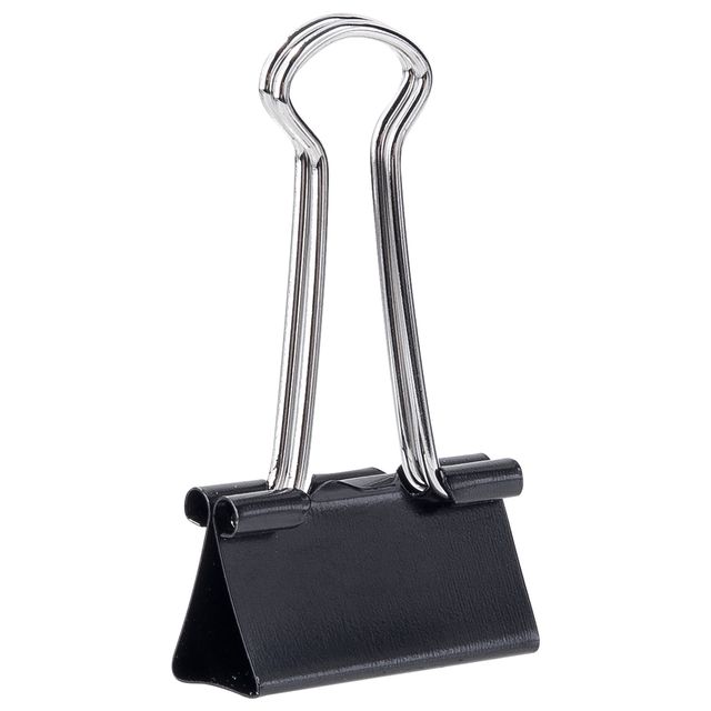 Deli W38564 Binder Clips 25 Mm Blk 12 T