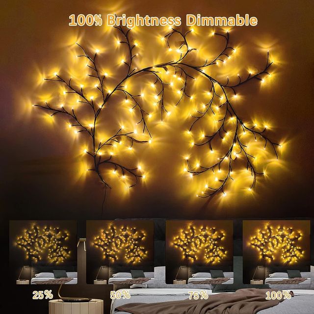 Hashwow Remote Controlled Led Tree Wall Lights For Home Decoration,Christmas Light