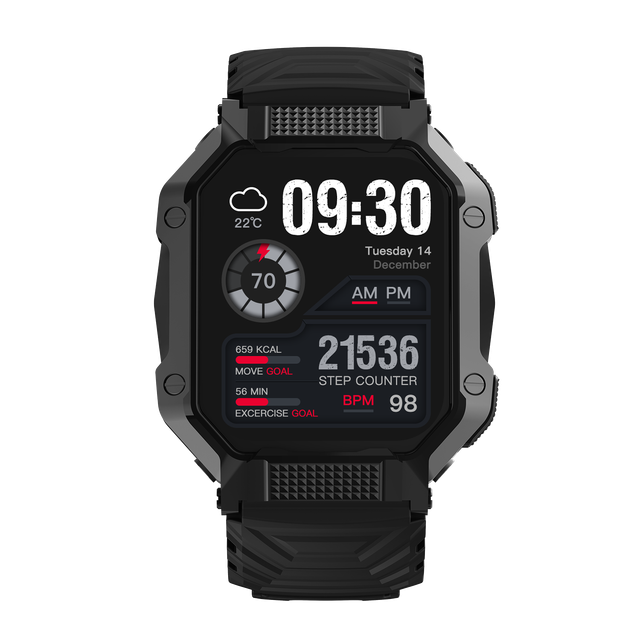 Fire-Boltt Shark Smartwatch | 1.82" Display | BT Calling - Black