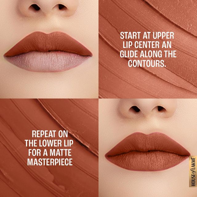 Lakme 9to5 Powerplay Priming Matte Lipstick, Lasts 16hrs, Caramel Latte
