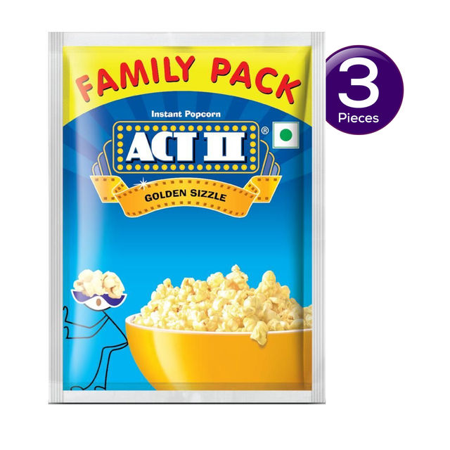 ACT II Instant Popcorn - Golden Sizzle 120 g Combo