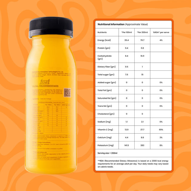 Chyll 100% Fresh Valencia Orange Juice - Cold Pressed(200ml), Chyll 100% Fresh Mango Juice - Cold Pressed(200ml) & Chyll 100% Fresh Sugarcane Juice - Cold Pressed(200ml) Combo