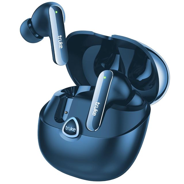 truke Buds F1 Ultra Truly Wireless Bluetooth Earbuds with 60H Battery, Spatial Audio - Blue