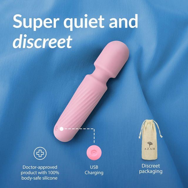 Azah Personal Mini Massager | Flexible Head | Waterproof | 10 Vibration Speeds & Patterns
