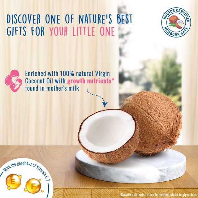 Parachute Advansed Baby Massage Oil For New Born 100% Virgin Coconut Oil Growth Vitamin E