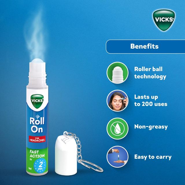 Vicks Roll-On For Headache Relief 