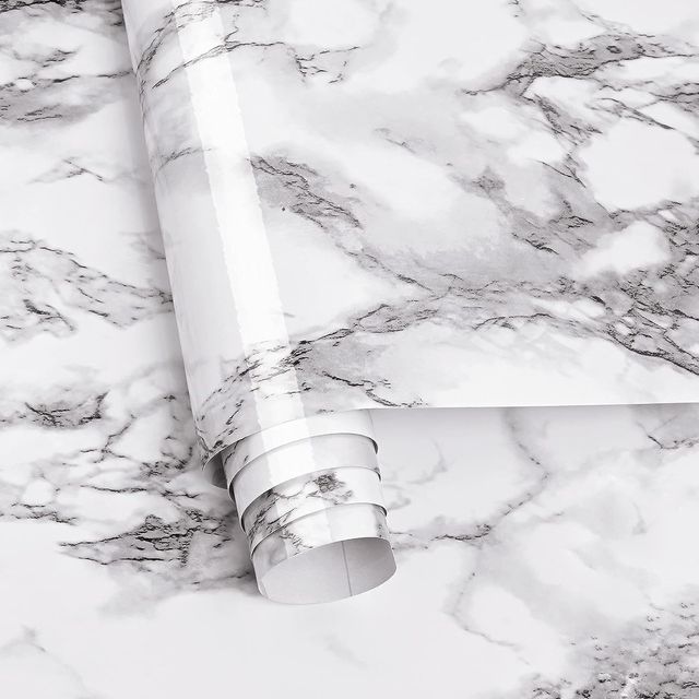 Perpetual Marble Stickers | DIY Peel & Stick Waterproof Wallpaper | 60x200Cm | White