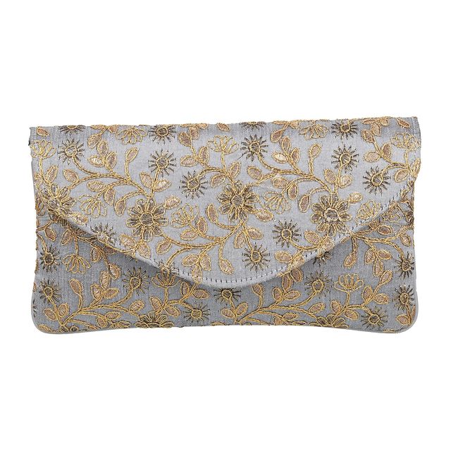 Metro Women's Fabric Clutch | Gun Metal - One Size