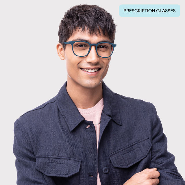 Hustlr Power by Lenskart Unisex Computer Glasses | Dark Blue - M