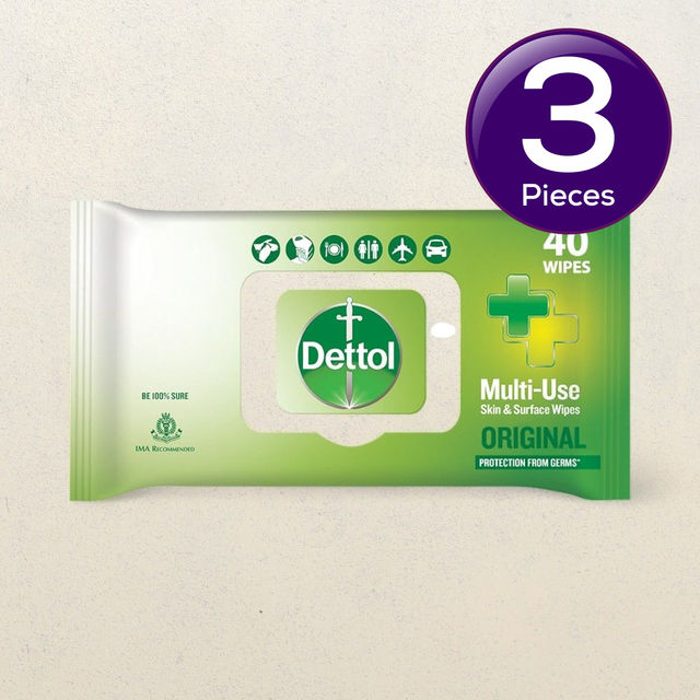 Dettol Multi-Use Skin and Surface Wet Wipe 40 pc Combo