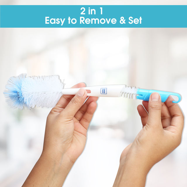 Mee Mee Bottle and Nipple Cleaning Brush For Kids | Blue