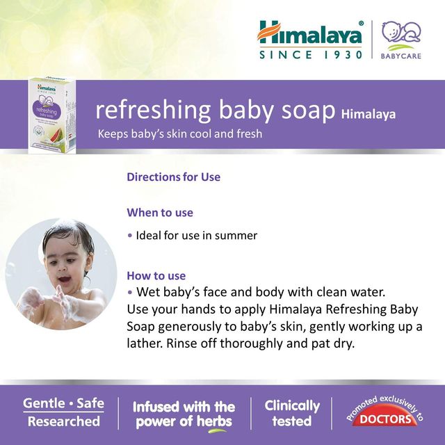 Himalaya Refreshing Baby Soap For Kids | White | 0 - 6 years