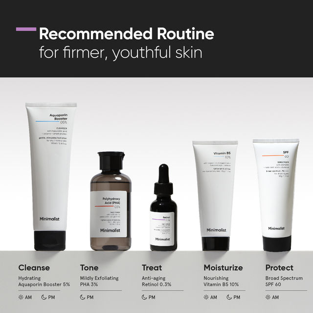 Minimalist 0.3% Retinol Face Serum For Anti Ageing