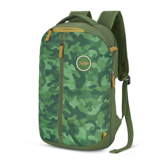 Skybags Unisex Camouflage Polyester 20 L Laptop Backpack | Green - 15.6 Inches