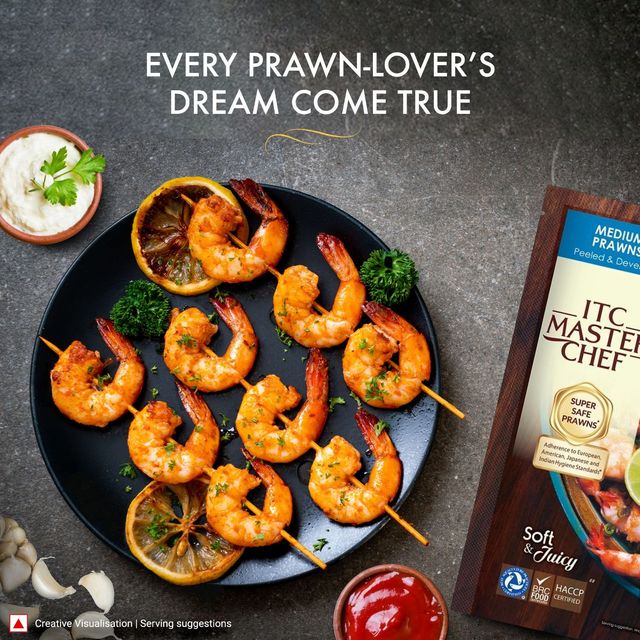 ITC Master Chef Medium Prawns | Freshly Frozen | 15 hours from the Time of Harvesting