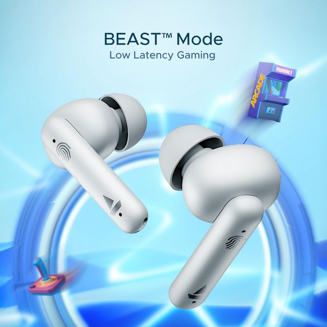 boAt Airdopes 141 TWS Earbuds w/ 42H Playtime, BEAST Mode for Gaming & ENx Tech (Pure White)