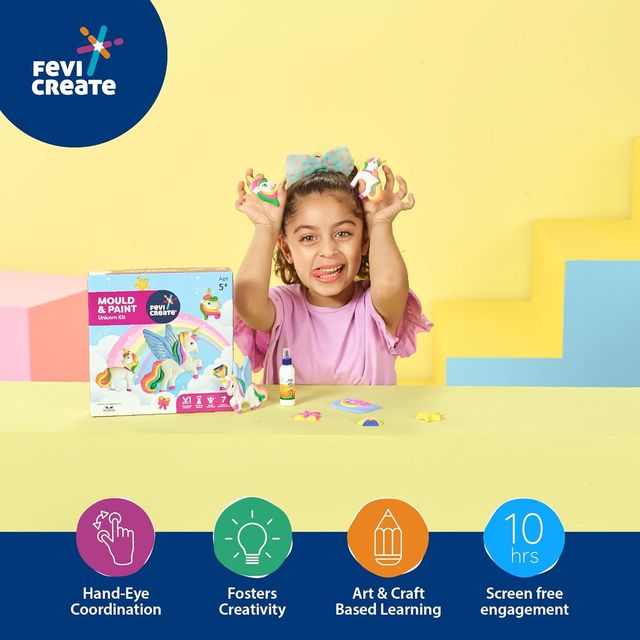 Fevicreate Unicorn Kit - Mould Paint & Play With Magical Unicorns