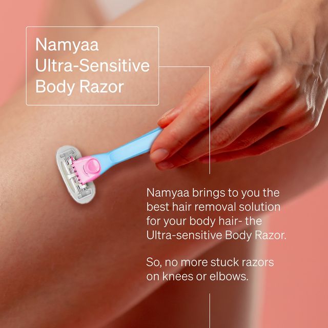 Namyaa Ultra Sensitive Body Razor For Women | 5 Blade Precision| Pack Of 1