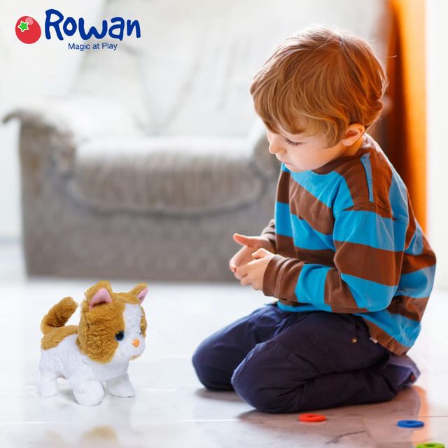 Hamley's Rowan Bella Walking Cat Walks, Meows, Wags Its Tail, Fun & Realistic Toy For Kids