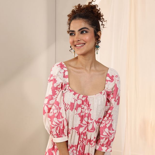 Libas Women's Printed Cotton A-Line One Piece Dress - Buy at ₹836