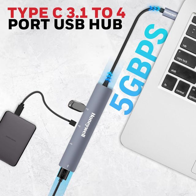 Honeywell Momentum Type C To 4 Port Usb Hub