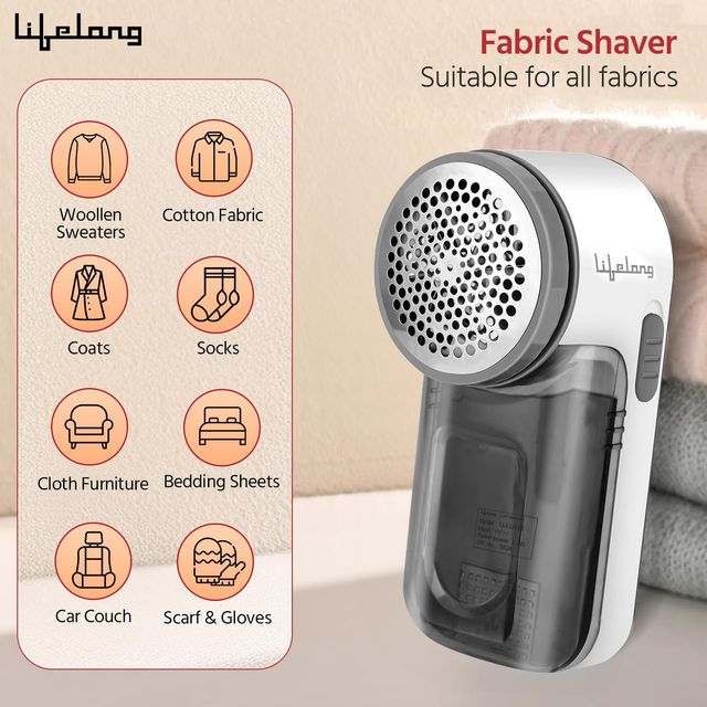 Lifelong 2-In-1 Lint Remover For Clothes With Brush With Long 2 Metre Usb Cable (Llelr18)