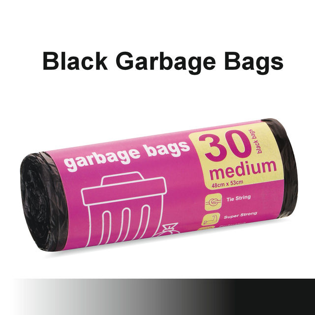 Garbage Bag Roll Black - Medium - 19 x 21 Inch