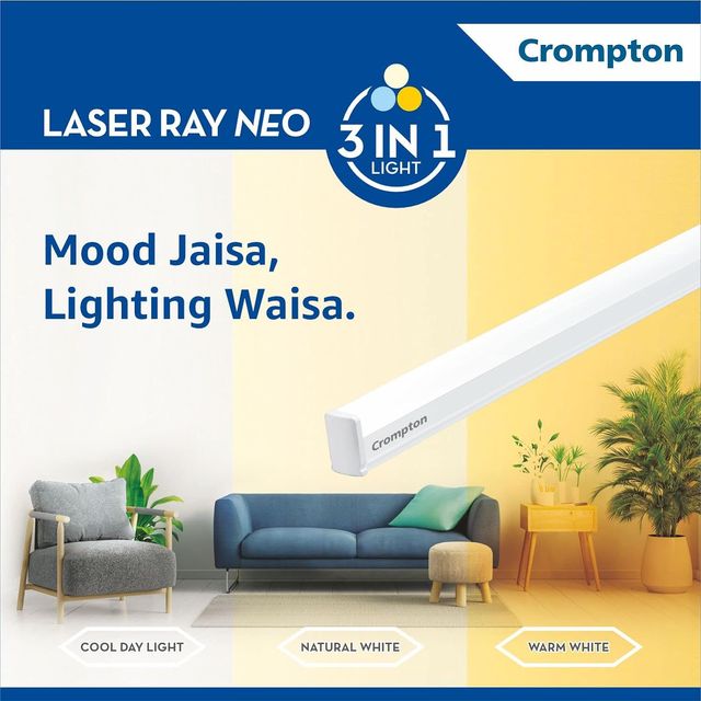 Crompton Laser Ray Neo 3in1 Cct 20w Led Batten