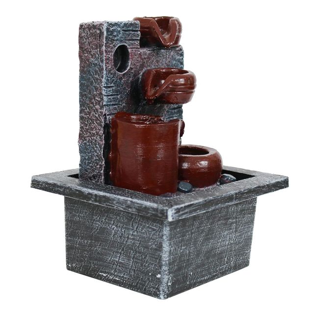 Tied Ribbons Decorative Table Top Water Fountain Showpiece (20.3 Cm)