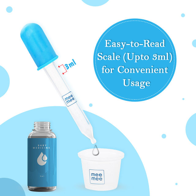 Mee Mee Accurate Medicine Dropper and Dispenser For Kids | Blue | 0 - 2 years