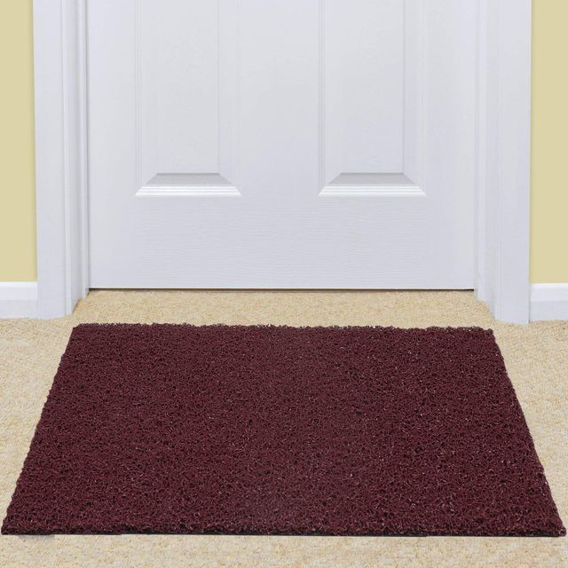 Kuber Industries Modern Door Mat (Red | Maroon | PVC | Standard)