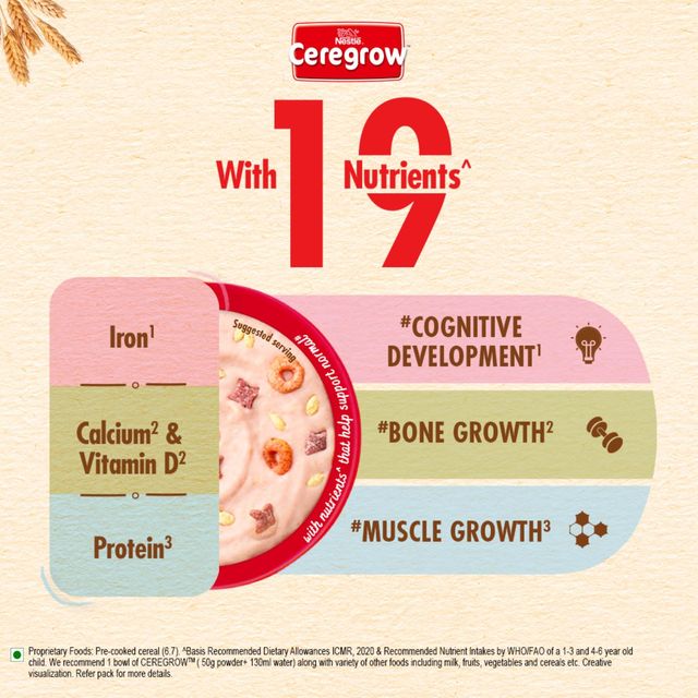 Nestle Ceregrow Multigrain Cereal With Milk and Fruits