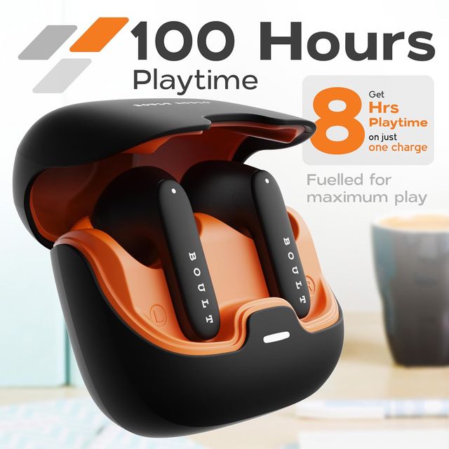 Boult Audio Z40 Pro with 100H Battery, Quad Mic ENC, Scratch Proof, 5.3v TWS (Midnight)