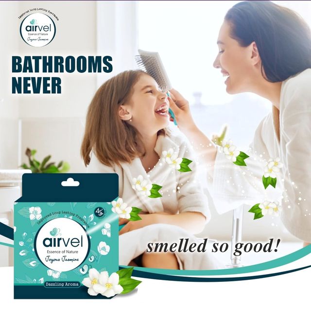 Airvel Jasmine Air Freshener Block | Continuous Freshness & Odor Control